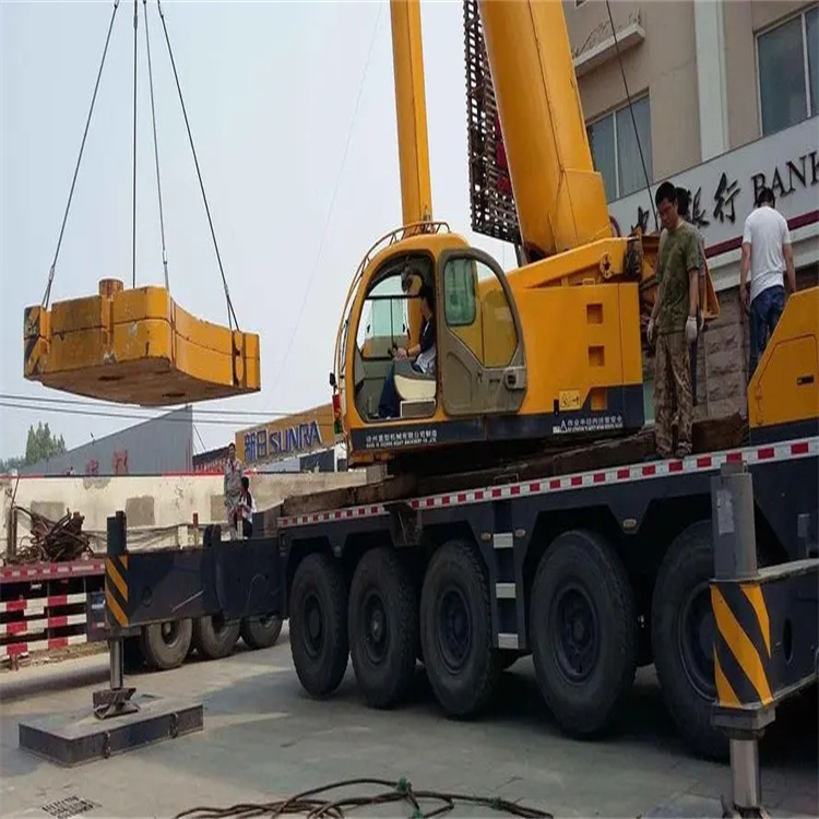 丽水莲都当地吊车出租|机器吊装|75吨|工厂搬迁服务